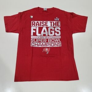 TAMPA BAY BUCCANEERS|NFL Merch Short Sleeve T-Shirt|Raise The Flags|Size LG